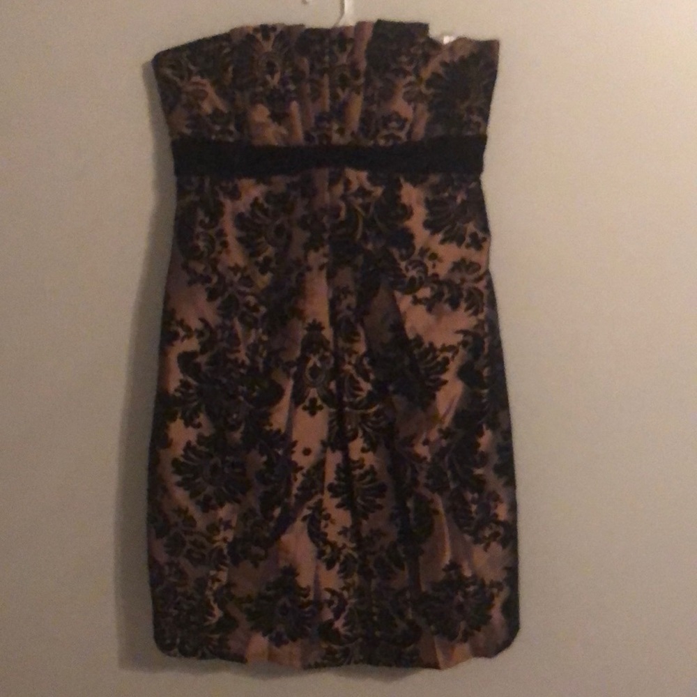 Black and brown short formal dress